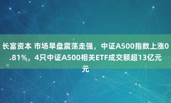 长富资本 市场早盘震荡走强，中证A500指数上涨0.81%，4只中证A500相关ETF成交额超13亿元